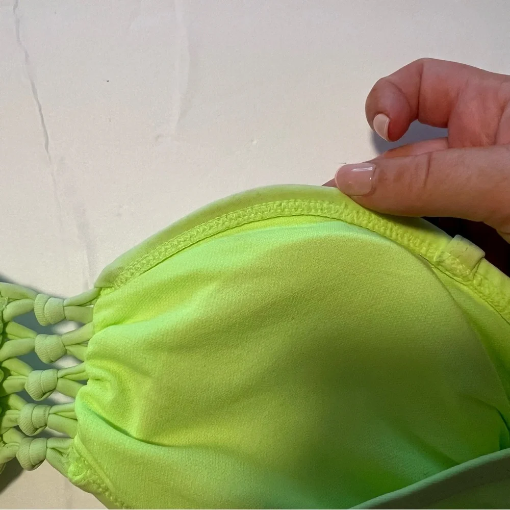 Xhilaration Lime Green Bandeau Bikini Top